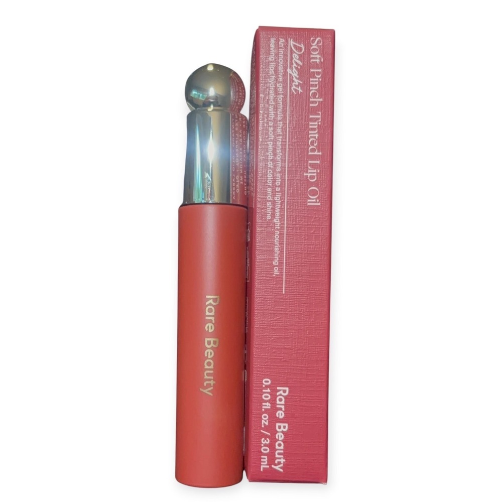 Rare Beauty Soft Pinch Lip Oil Delight Rose Brown High Shine Tint New